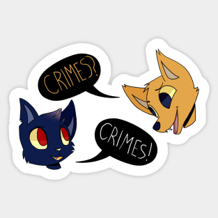 Mae and Gregg Crimes? Crimes! (OLD) Sticker